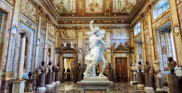 borghese gallery with bernini's pluto and persephone