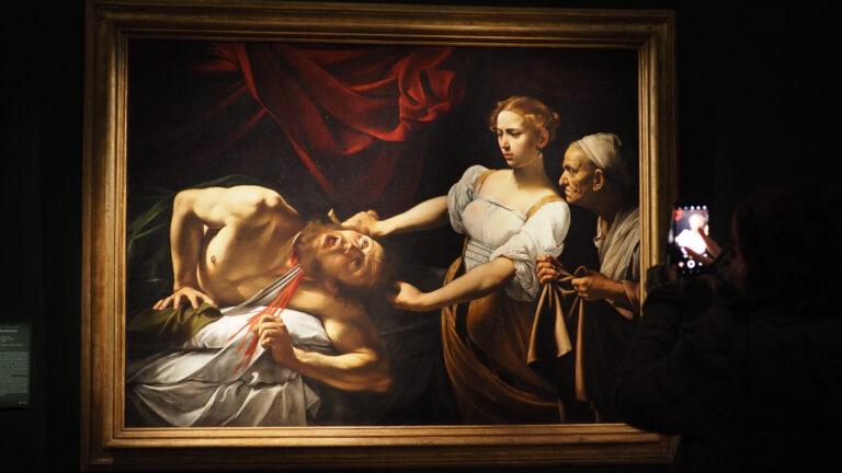 caravaggio judith beheading holofernes in palazzo barberini