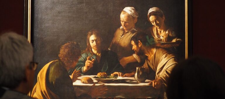 caravaggio supper at emmaus from brera