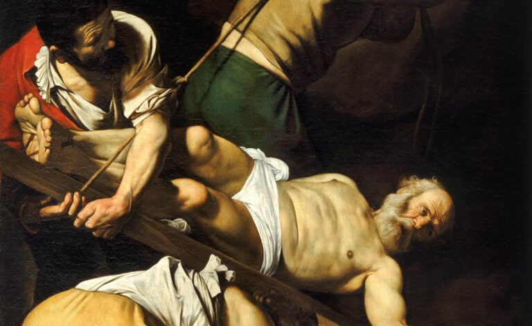 caravaggio's crucifixion of st. peter in santa maria del popolo