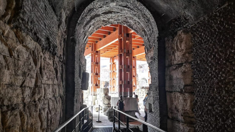 the underground tunnels of the colosseum