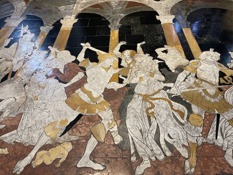 the marble floor of siena cathedral is one of the renaissance's greatest treasures