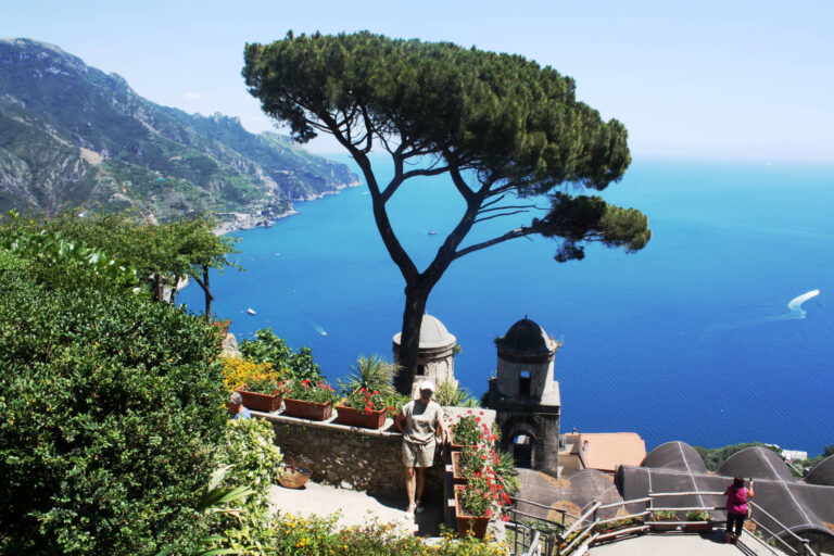 view of villa rufolo in ravello