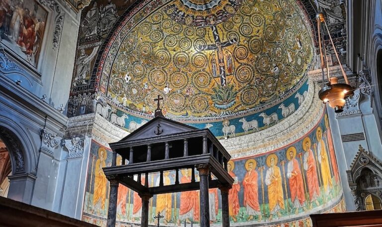 Church of San Clemente rome interior view to the apse