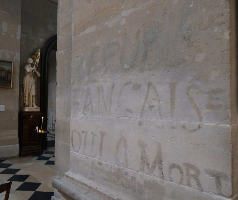 Revolutionary Graffiti from the paris Commune in Saint Louis Saint Paul church