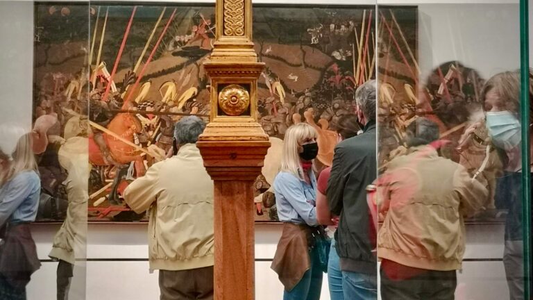 uccello's battle of san romano at the uffizi in florence