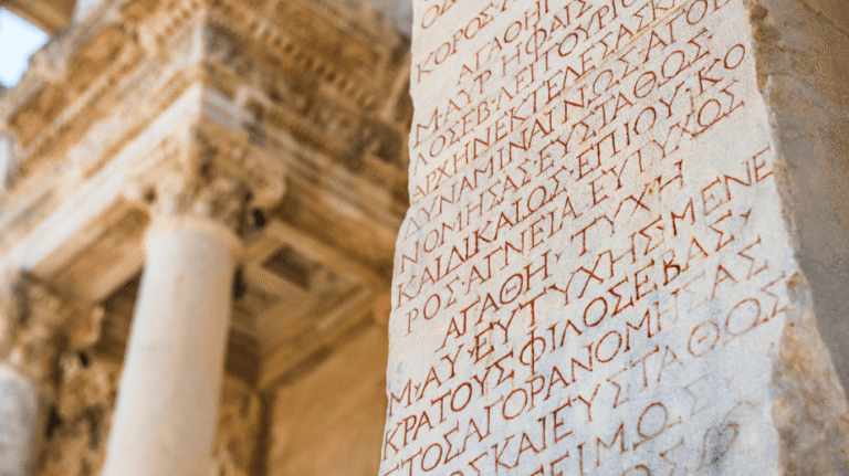 inscriptions at ephesus in turkey