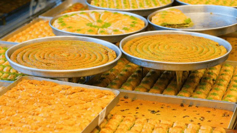 delicious pastries in istanbul's spice market