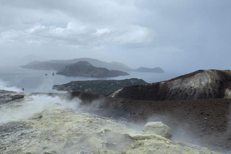 vulcano is an active volcanic island in the aeolian chain off the coast of sicily